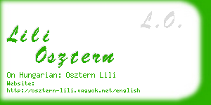 lili osztern business card